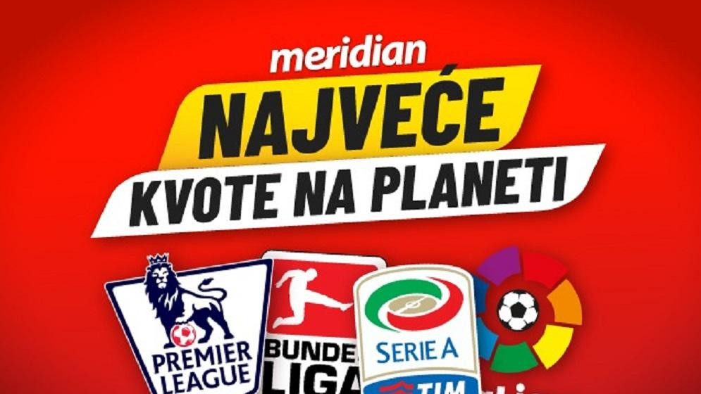 MERIDIAN NAJVEĆE KVOTE ZA KLAĐENJE: Standard 2.25, Aston Vila 1.95!