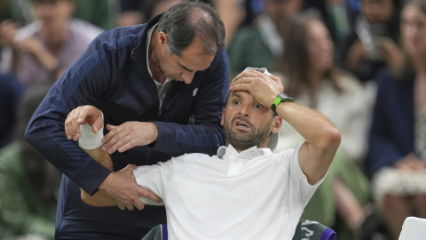 Baksuzni Dimitrov vodio 2:0 u setovima, pa predao meč Sineru